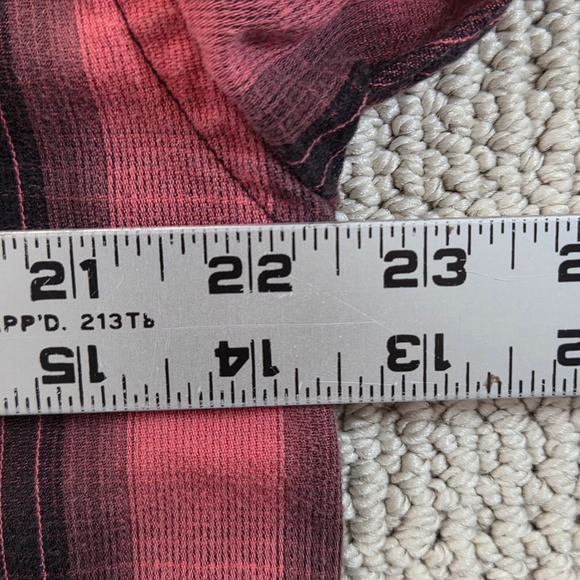 Pendleton Button Down Shirt Red Black Plaid Short‎ Sleeve 100% Cotton Mens Large - Picture 6 of 7